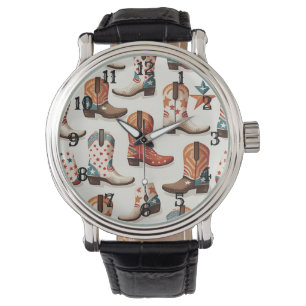 Montre Motif bottes Cowboy