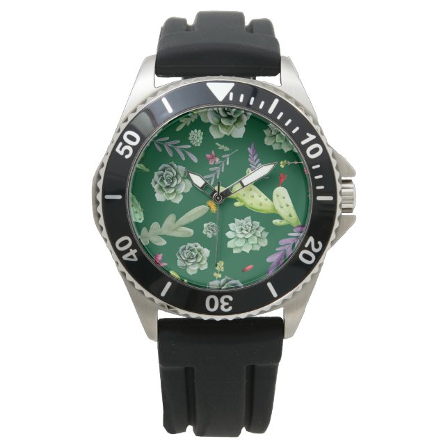 Montre Motif Cactus 3 (devant)