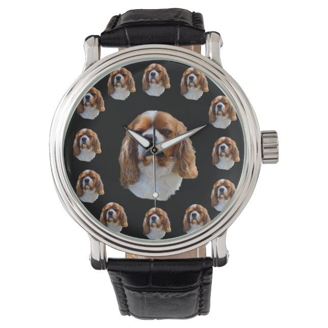 Montre Motif Cavalier Spaniel Chien Face, (devant)