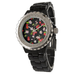 Montre Motif cerise 2