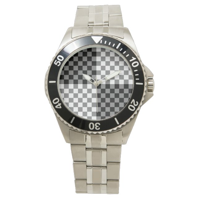 MONTRE MOTIF CHECKERBOARD (devant)