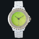 Montre motif citron vert frais d'été<br><div class="desc">Design agréable et frais avec motif citron et dégradé jaune et vert.</div>