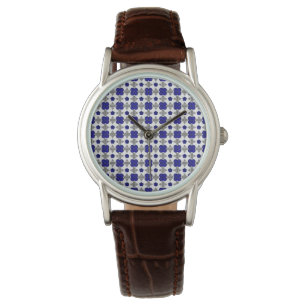 Montre Motif Croix Bleue