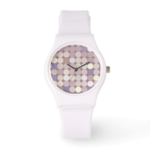 Montre Motif d'abrégé sur cercles de tissu