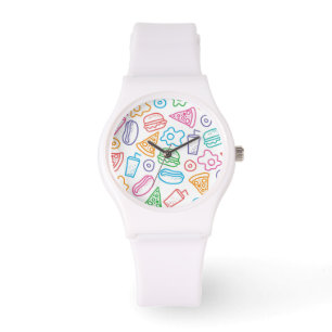 Montre Motif d'aliments de préparation rapide
