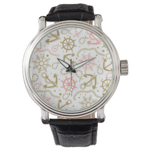 Montre Motif d'Ancres d'or
