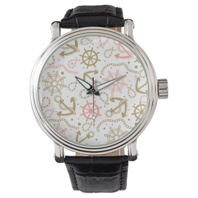 Montre Motif d'Ancres d'or (devant)