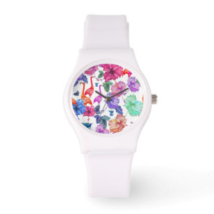 Montre Motif d'aquarelle tropicale
