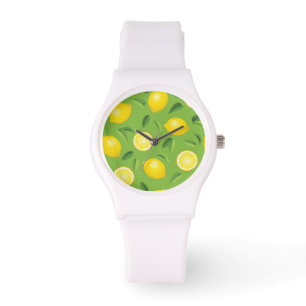 Montre Motif d'arrière - plan de citrons
