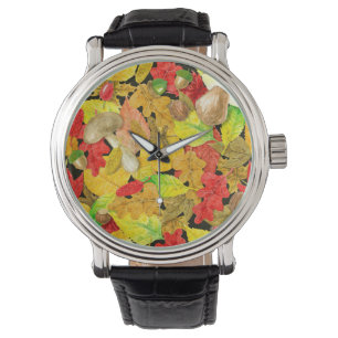 Montre Motif d'automne aquarelle