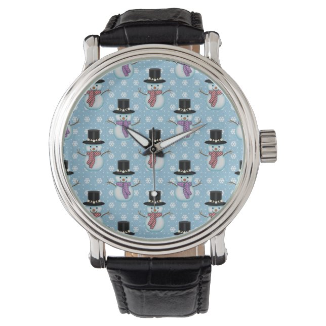 Montre Motif de bonhommes de neige mignons (devant)