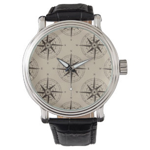 Montre Motif de boussole de navigation