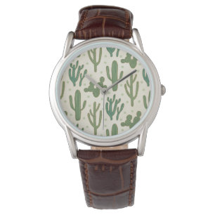 Montre Motif de cactus de désert d'étape   de Geo de