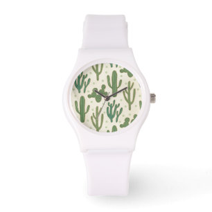 Montre Motif de cactus de désert d'étape   de Geo de
