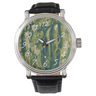 Montre Motif de camouflage d'écorce d'arbre