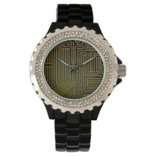 Montre Motif de carte d'ordinateur