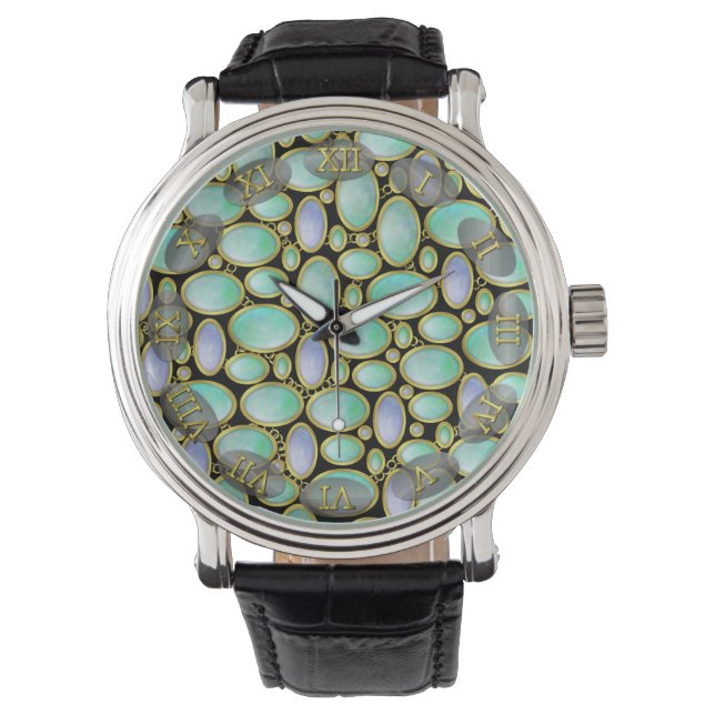 Montre Motif de chaîne Pendentif Opal Broch (devant)