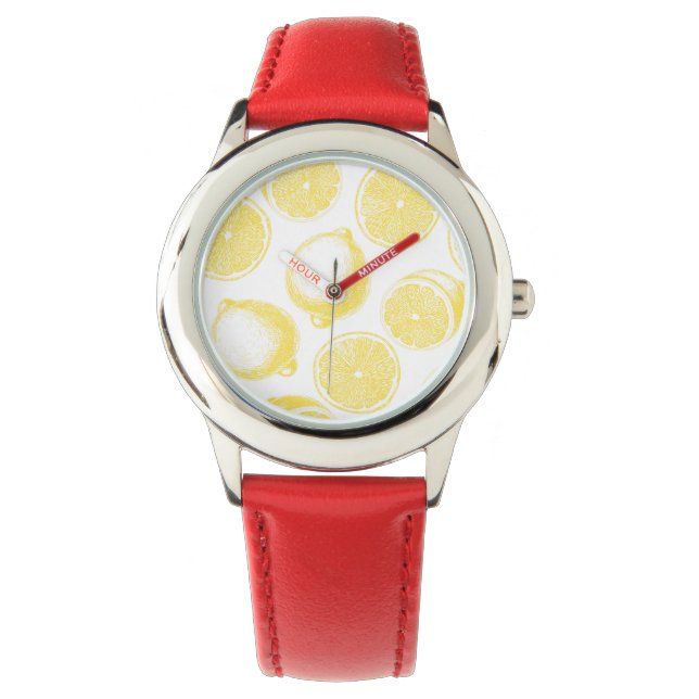 Montre Motif de citron à main (devant)