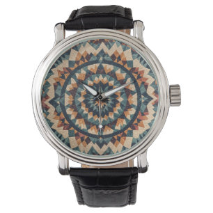 Montre Motif de courtepointe Kaleidoscope
