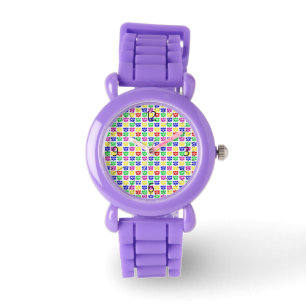 Montre Motif de crânes colorés