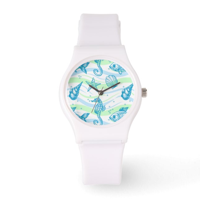 Montre Motif de croquis marine (Recto)