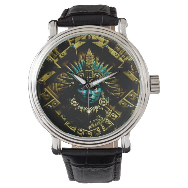 Montre Motif de design Aztec deux (devant)