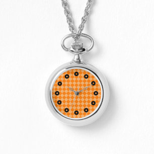 Montre Motif de diamants orange combiné par STaylor