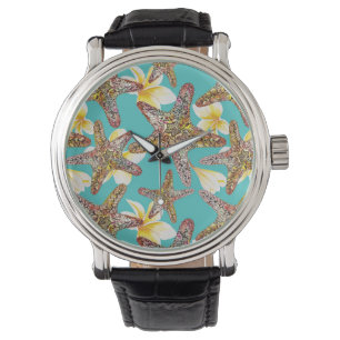 Montre Motif de fantaisie d'étoiles de mer