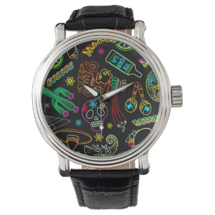 Montre Motif de Fiesta du Mexique