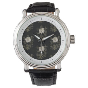 Montre Motif de fleur médiéval mystérieux