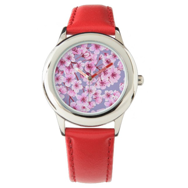 Montre Motif de fleurs de cerisiers (devant)