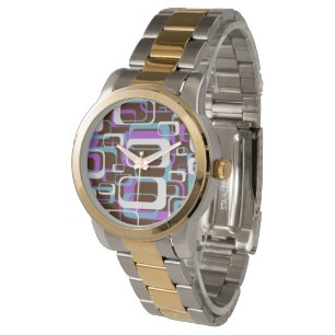 MONTRE MOTIF DE FORMES RÉTRO