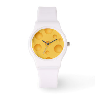 Montre Motif de fromage jaune