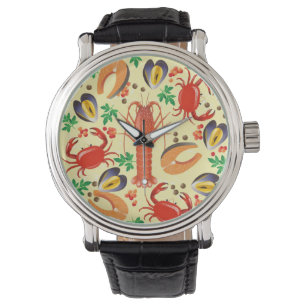 Montre Motif de fruits de mer