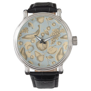 Montre motif de fruits Vintages