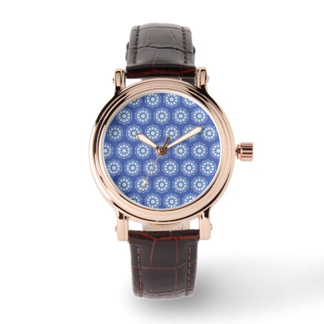 Montre Motif de mandala en cercle  (Recto)