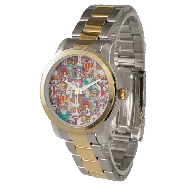 Montre Motif de mode de marionnette mignonne (Incliné)