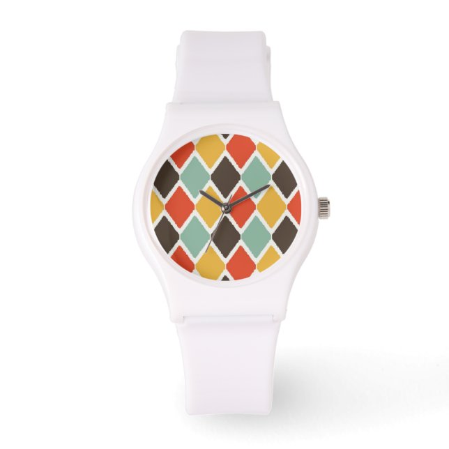 Montre Motif de mode tribal ikat moderne (Recto)