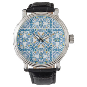 Montre Motif de mosaïque portugaise