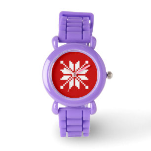Montre Motif de Noël du Flocon de neige de Noël