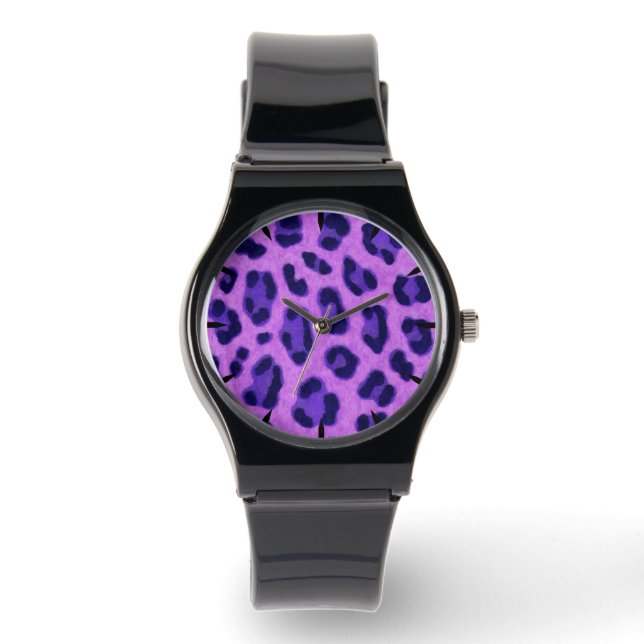 Montre Motif de peau Poster de animal violet rose (Recto)
