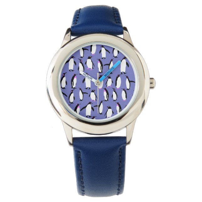 Montre Motif de pingouin d'hiver mignon (devant)