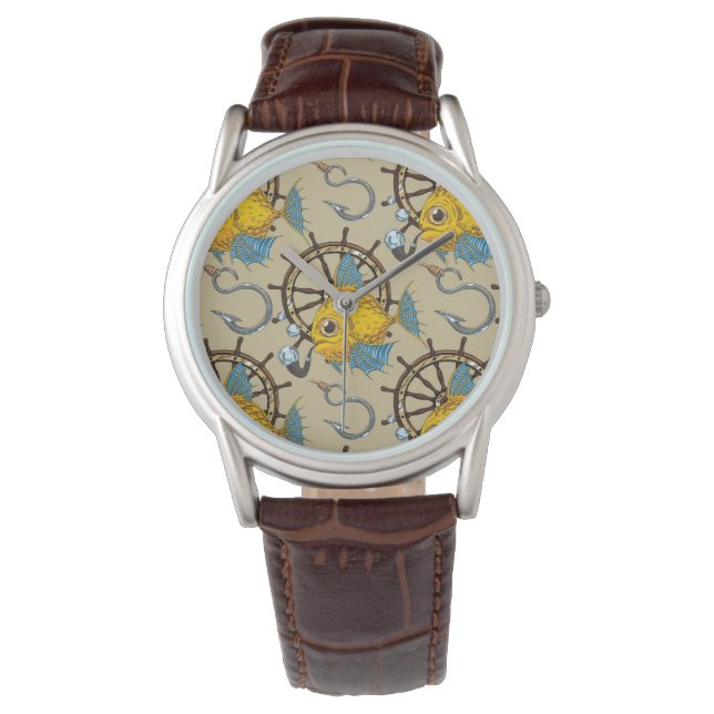 Montre Motif de poisson du capitaine de mer (devant)