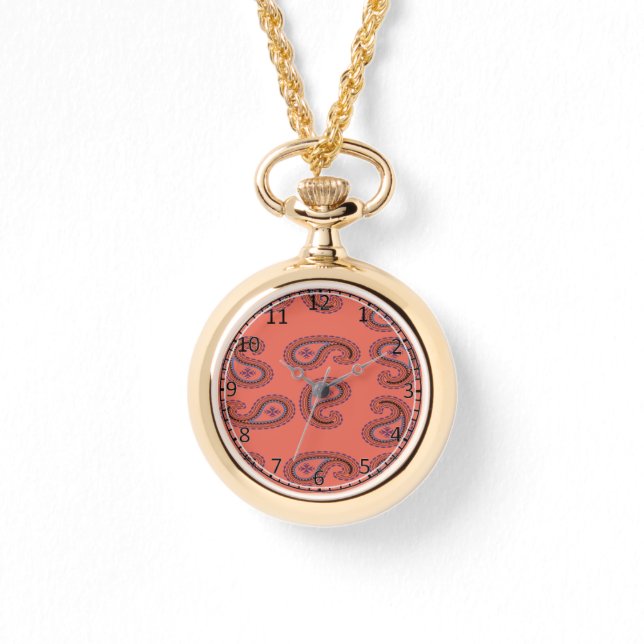 Montre motif de red paisley (Recto)