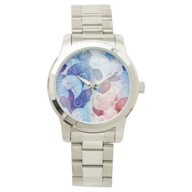 Montre Motif de scène de coquillages (devant)