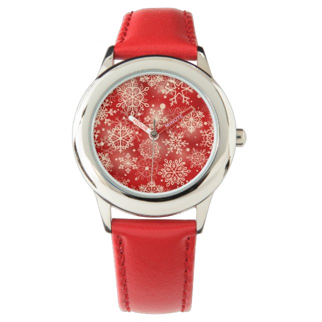 Montre Motif de snowflakes (devant)
