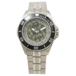Montre Motif de style militaire camouflage