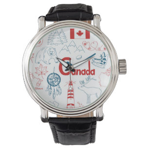 Montre Motif de symboles du Canada