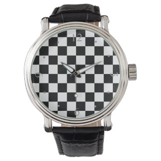 Montre Motif de tableau de contrôle de contraste noir/bla