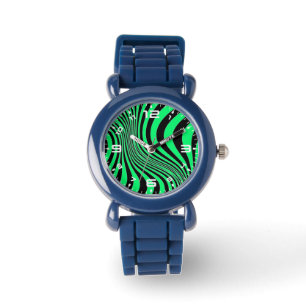 Montre Motif de texture d'impression de peau de zèbre
